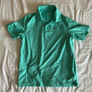 Vineyard Vines Green Striped Polo Size 16